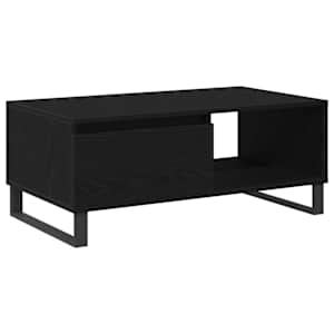 vidaXL Kohvilaud Must tamm 90 x 50 x 36,5 cm Tehispuit