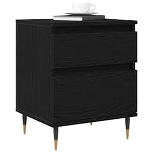 Noční skříňka 2 pcs Černý dub 40 x 35 x 50 cm kompozitní dřevo - obrázek 3