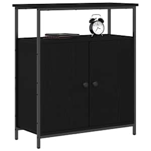Servírovací skříň Černý dub 70 x 30 x 80 cm kompozitní dřevo - obrázek 3