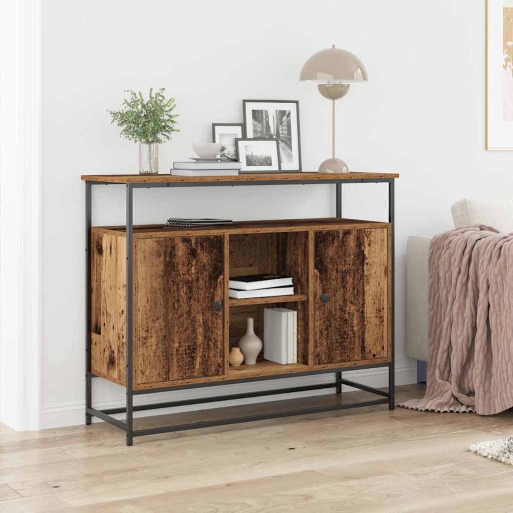 Kõrge kapid Vanatüüpi Puit 100x35x80 cm Töödeldud Puit ja Teras