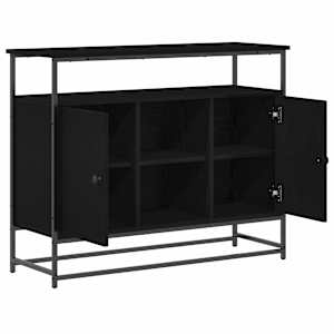 Servírovací skříň Černý dub 100 x 35 x 80 cm kompozitní dřevo - obrázek 5