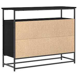 Servírovací skříň Černý dub 100 x 35 x 80 cm kompozitní dřevo - obrázek 8
