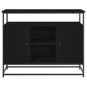 Servírovací skříň Černý dub 100 x 35 x 80 cm kompozitní dřevo - obrázek 6