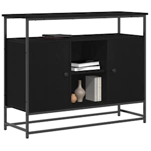 Servírovací skříň Černý dub 100 x 35 x 80 cm kompozitní dřevo - obrázek 3