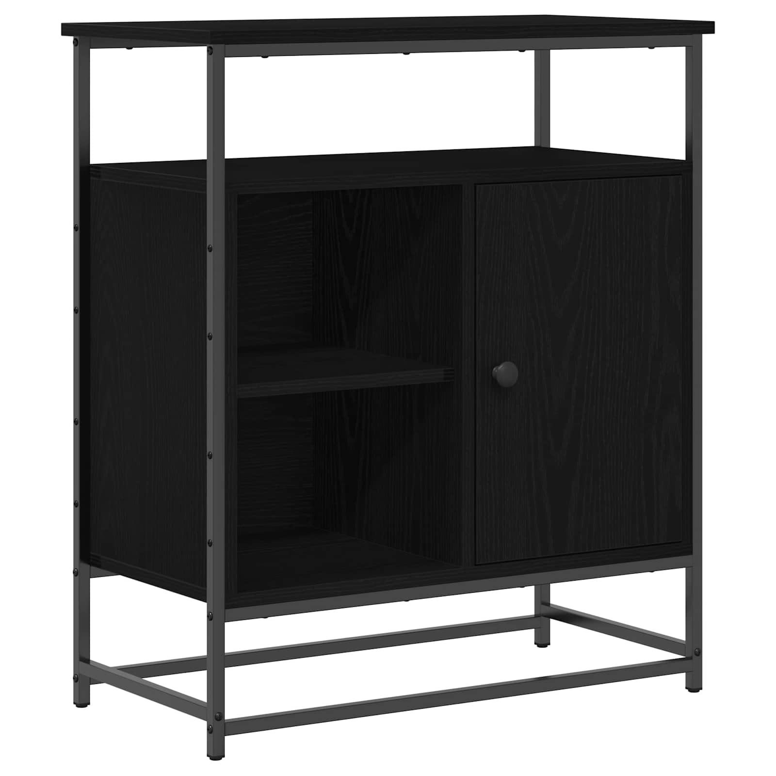 Servírovací skříň Černý dub 69 x 35 x 80 cm kompozitní dřevo - obrázek 2