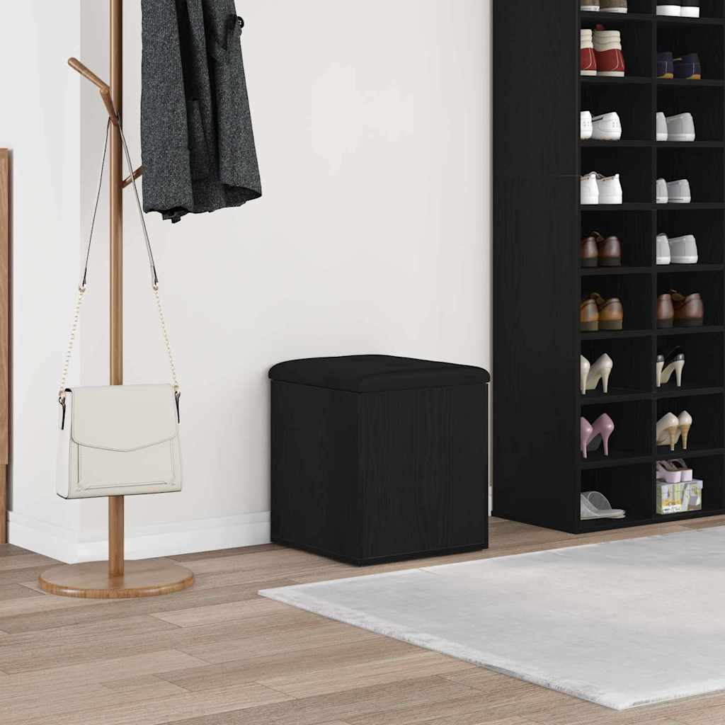 Banc de rangement Chêne noir 42x42x45 cm Bois massif