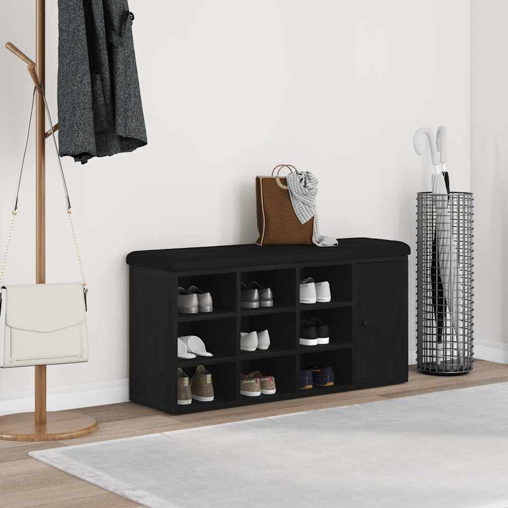 Banc de rangement vidaXL Chêne noir 100x30x48 cm Bois aggloméré