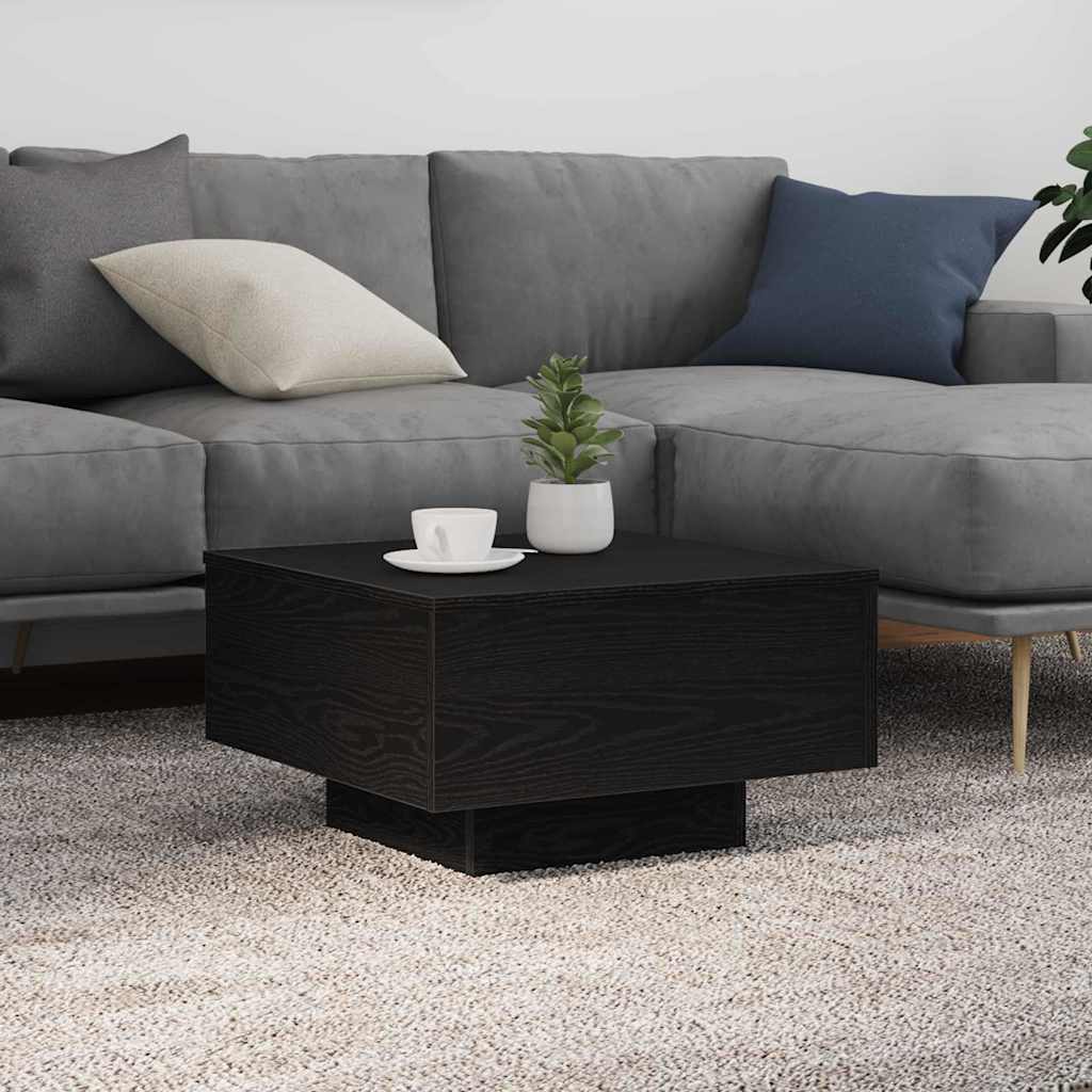 vidaXL Couchtisch Schwarze Eiche 55 x 55 x 31 cm Holzwerkstoff