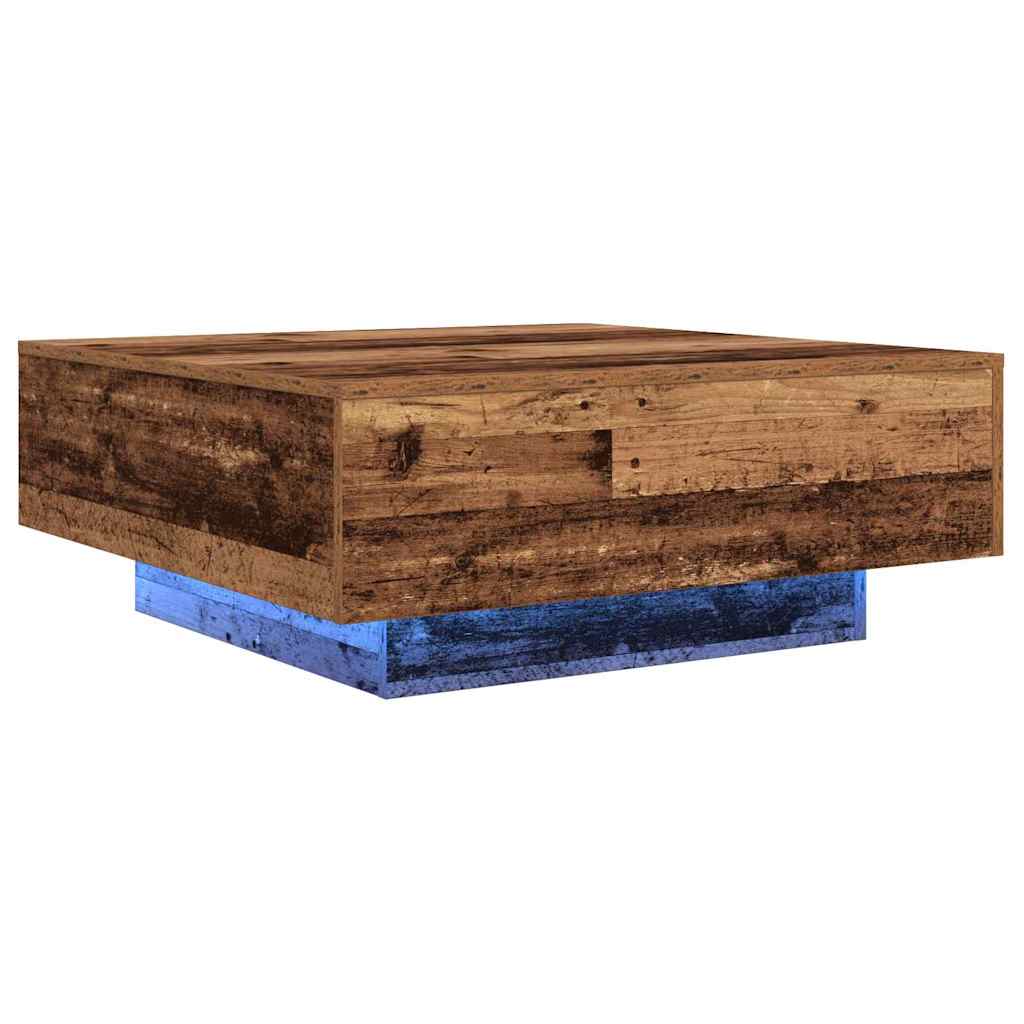 Thumbnail - vidaXL Couchtisch Altes Holz und Blau 80 x 80 x 31 cm Holzwerkstoff
