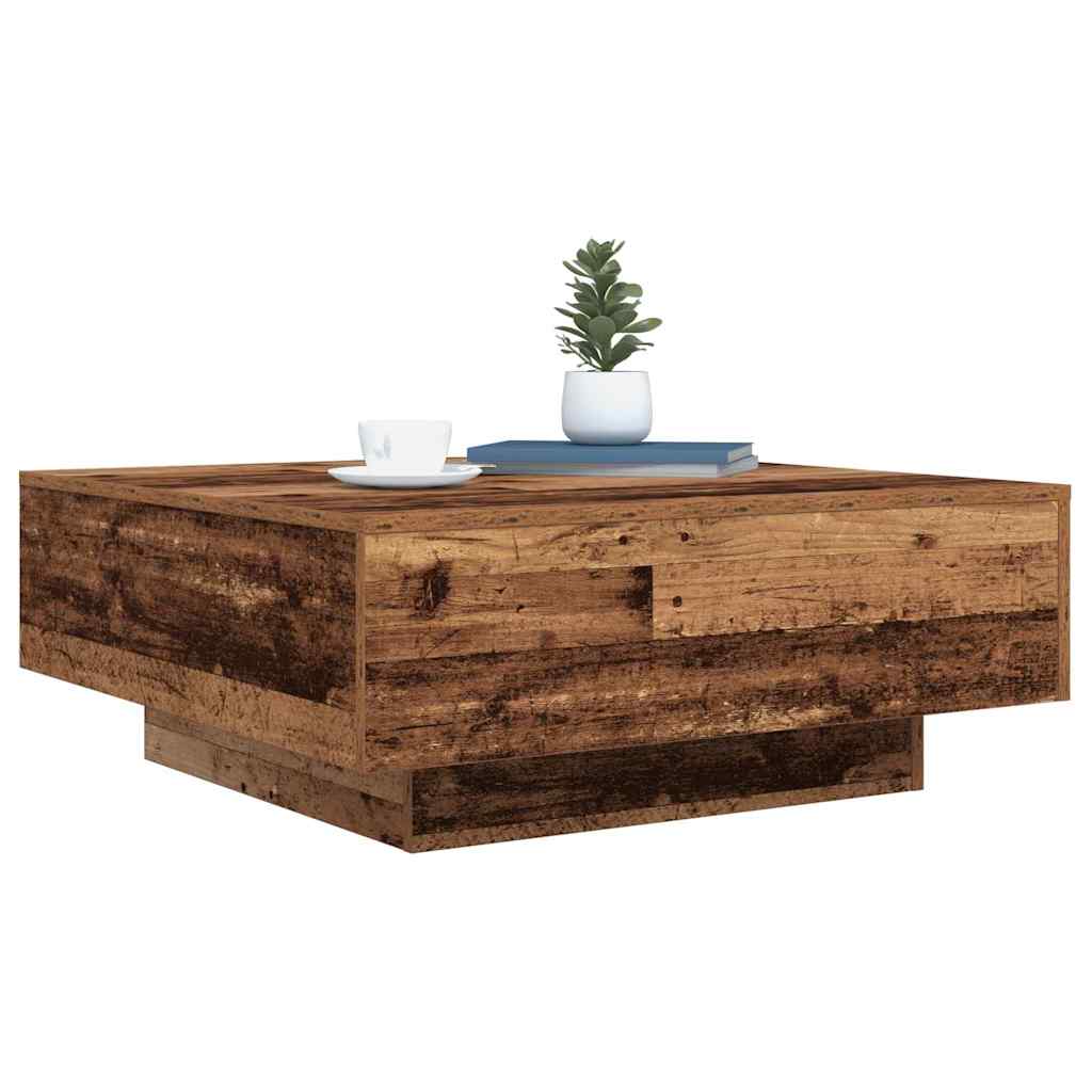 Thumbnail - vidaXL Couchtisch Altes Holz und Blau 80 x 80 x 31 cm Holzwerkstoff