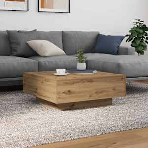 Klubska miza Umetni hrast 80 x 80 x 31 cm Konstruiran les