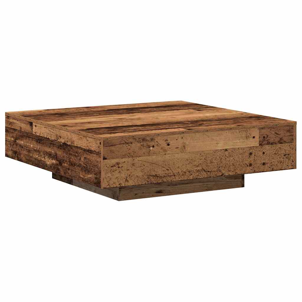 Кoffee маса от старо дърво 100x100x31 см от инженерно дърво
