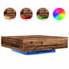 vidaXL Kohvilaud koos LED ribavalgustusega Vana puit 100 x 100 x 31 cm