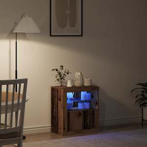 LED komoda Hnědá 60,5 x 37 x 67 cm kompozitní dřevo - obrázek 5