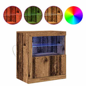 LED komoda Hnědá 60,5 x 37 x 67 cm kompozitní dřevo - obrázek 4