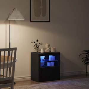 LED komoda Černá 60,5 x 37 x 67 cm kompozitní dřevo - obrázek 5