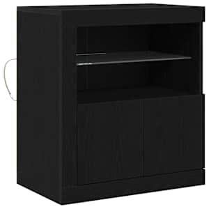 LED komoda Černá 60,5 x 37 x 67 cm kompozitní dřevo - obrázek 2