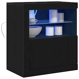 LED komoda Černá 60,5 x 37 x 67 cm kompozitní dřevo - obrázek 3