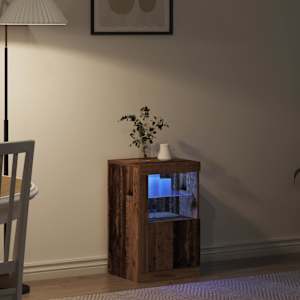 LED komoda Staré dřevo 41 x 37 x 67 cm kompozitní dřevo - obrázek 5