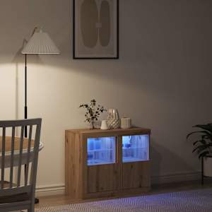 LED komoda 2 pcs Artisanový dub 41 x 37 x 67 cm - obrázek 5