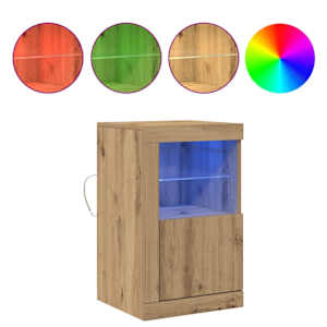 LED komoda 2 pcs Artisanový dub 41 x 37 x 67 cm - obrázek 4