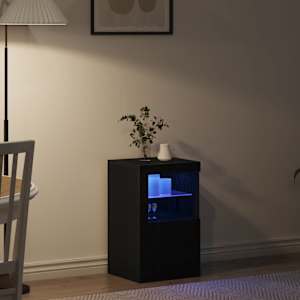 LED komoda Černý dub 41 x 37 x 67 cm kompozitní dřevo - obrázek 5