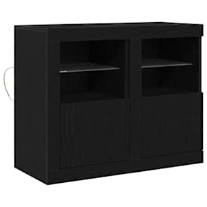 LED komoda 2 pcs Černý dub 41 x 37 x 67 cm kompozitní dřevo - obrázek 2