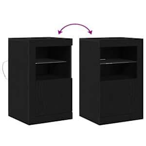 LED komoda 2 pcs Černý dub 41 x 37 x 67 cm kompozitní dřevo - obrázek 13