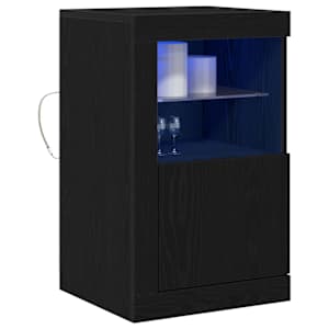 LED komoda 2 pcs Černý dub 41 x 37 x 67 cm kompozitní dřevo - obrázek 3