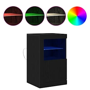 LED komoda 2 pcs Černý dub 41 x 37 x 67 cm kompozitní dřevo - obrázek 4