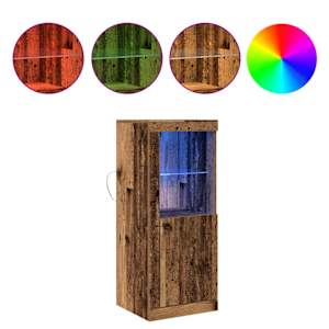 LED komoda Hnědá 41 x 37 x 100 cm kompozitní dřevo - obrázek 4