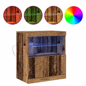 LED komoda Hnědá 60,5 x 37 x 67 cm kompozitní dřevo - obrázek 4
