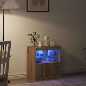 LED komoda Hnědá 60,5 x 37 x 67 cm kompozitní dřevo - obrázek 5