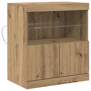 LED komoda Hnědá 60,5 x 37 x 67 cm kompozitní dřevo - obrázek 2