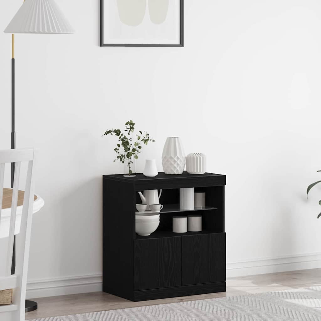Komoda s LED osvetlením Čierny dub 60x37x67 cm 863029