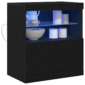 LED komoda Černá 60,5 x 37 x 67 cm kompozitní dřevo - obrázek 3