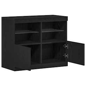 LED komoda Černá 81 x 37 x 66,5 cm kompozitní dřevo - obrázek 5
