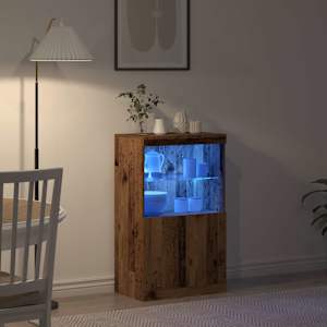 LED komoda Hnědá 60 x 37 x 100 cm kompozitní dřevo - obrázek 5