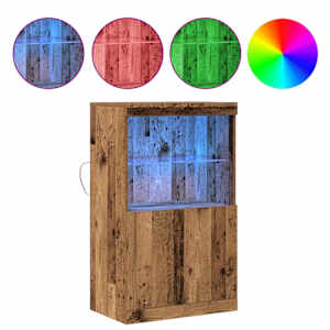 LED komoda Hnědá 60 x 37 x 100 cm kompozitní dřevo - obrázek 4