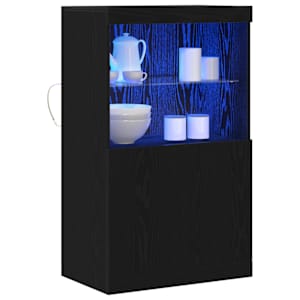 LED komoda Černá 60 x 37 x 100 cm kompozitní dřevo - obrázek 3