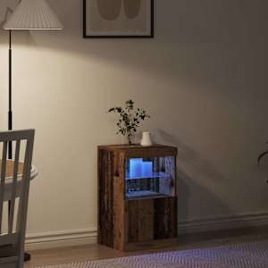 LED komoda Staré dřevo 41 x 37 x 67 cm kompozitní dřevo - obrázek 5