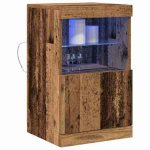 LED komoda Staré dřevo 41 x 37 x 67 cm kompozitní dřevo - obrázek 3