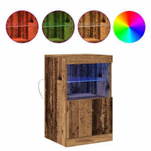 LED komoda Staré dřevo 41 x 37 x 67 cm kompozitní dřevo - obrázek 4