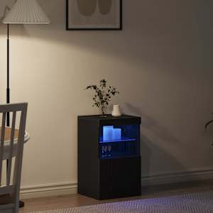 LED komoda Černý dub 41 x 37 x 67 cm kompozitní dřevo - obrázek 5