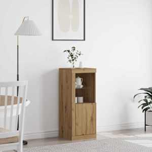 LED komoda Artisanový dub 41 x 37 x 100 cm kompozitní dřevo