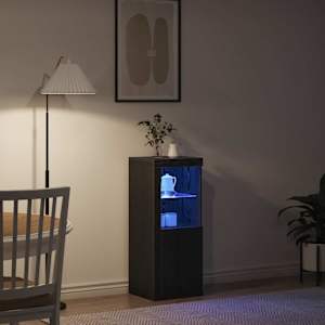 LED komoda Černý dub 41 x 37 x 100 cm kompozitní dřevo - obrázek 4
