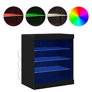 LED komoda Černý dub 60,5 x 37 x 67 cm kompozitní dřevo - obrázek 4