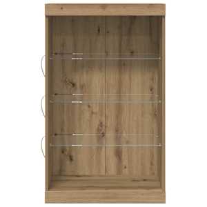 LED komoda Artisanový dub 60,5 x 37 x 100 cm kompozitní dřevo - obrázek 6
