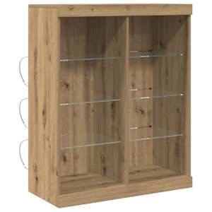 LED komoda Dub artisan 81 x 37 x 100 cm Kompozitní dřevo - obrázek 2