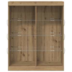 LED komoda Dub artisan 81 x 37 x 100 cm Kompozitní dřevo - obrázek 6